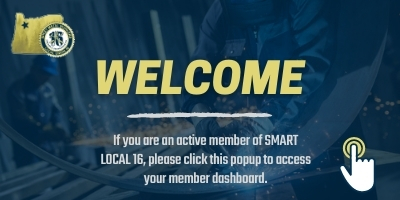 Welcome to SMART LOCAL 16, Please click this link to login or register!